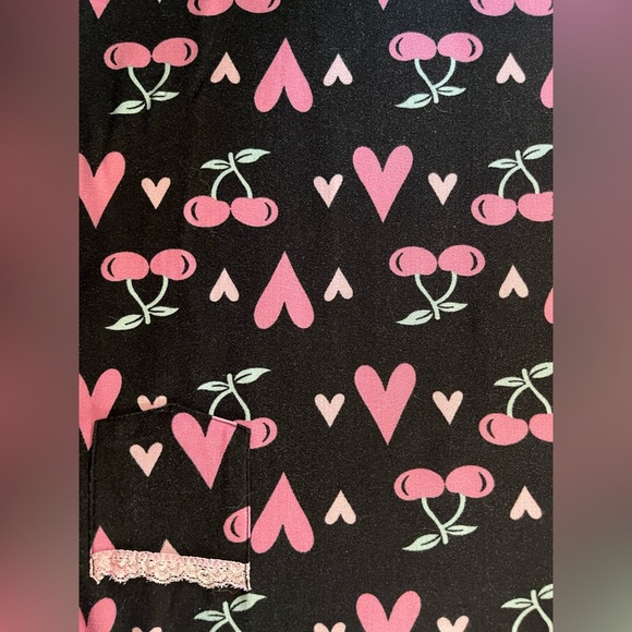 Pink and Black Heart Cherry Pajama Set - Picture 7 of 9